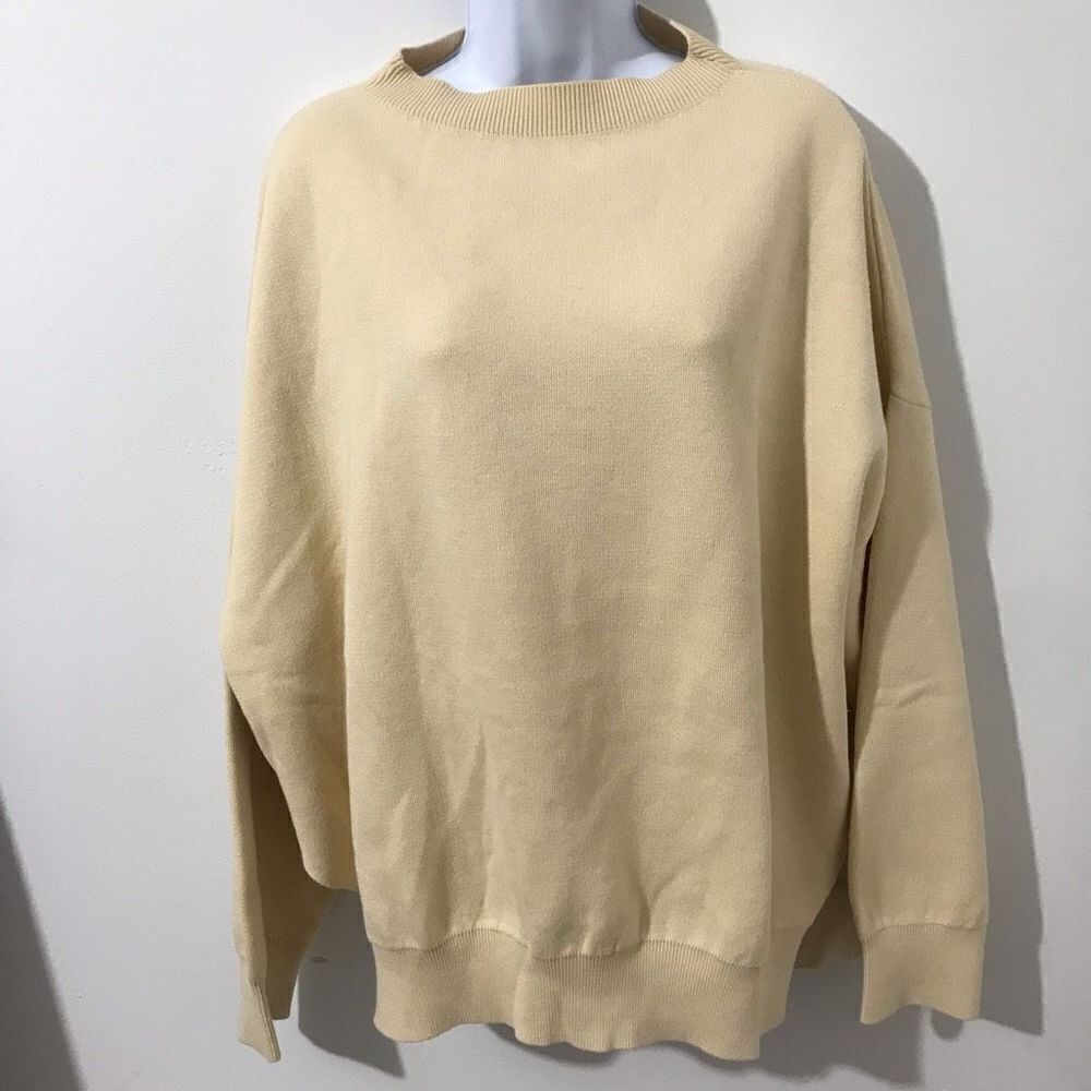 Closed Crewneck Shoulder drop knit sweater size L￼..S85